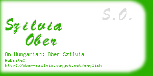 szilvia ober business card